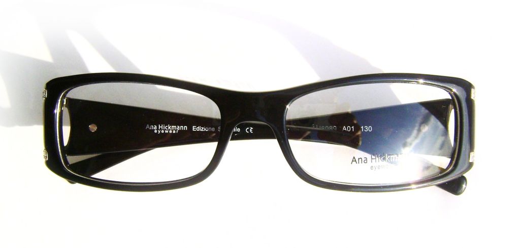 Модная оправа для очков Ana Hickmann AH6089 A01 чёрная с кристаллами Swarovski
