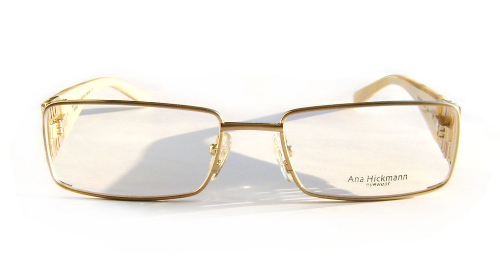 Модная прямоугольная оправа для очков Ana Hickmann AH1086 04H Gold с кристаллами Swarovski