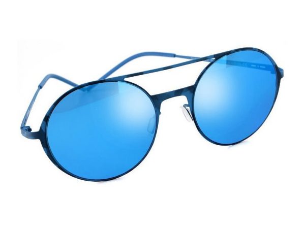 Ультратонкие круглые очки с двойным мостом Italia Independent 0207 023 Havana Blue - изображение 3