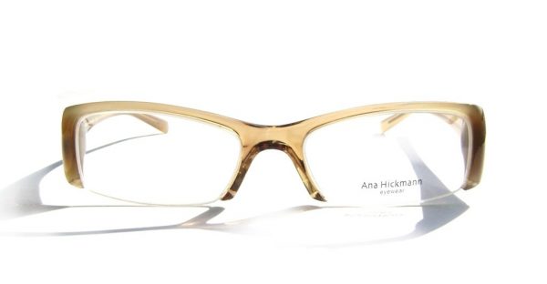 Модная полуободковая оправа для очков Ana Hickmann AH6106N W06S Янтарная - изображение 2