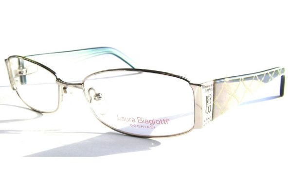 Модные овальные очки Laura Biagiotti LB 81121 054 Silver с кристаллами Swarovski - изображение 1