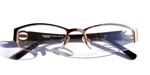 Модная оправа для очков Ana Hickmann AH1099 01A Brown с кристаллами Swarovski - изображение 6