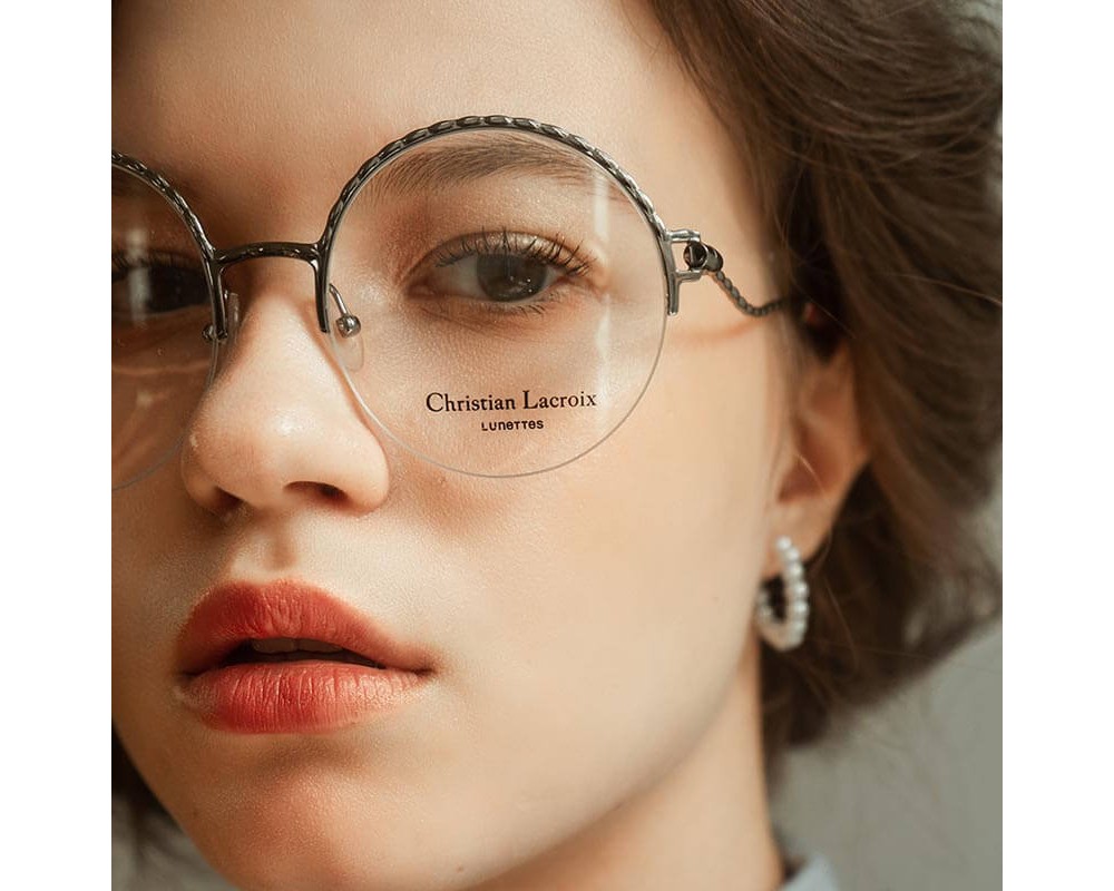 Крупные круглые очки Christian Lacroix 3009 901 Silver