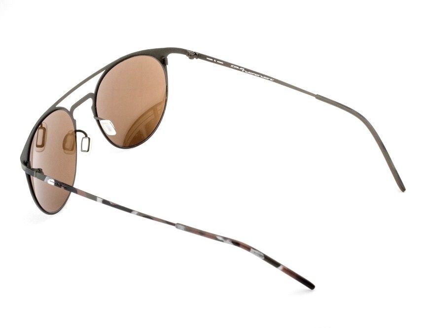 Ультратонкие круглые очки с двойным мостом Italia Independent 0206 093 Brown camouflage