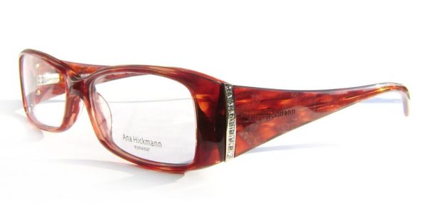 Модная оправа для очков Ana Hickmann AH6072N B05 красная черепаховая с кристаллами Swarovski - изображение 1