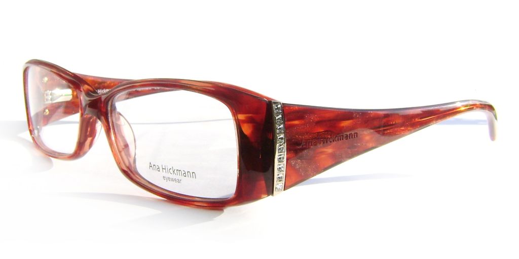 Модная оправа для очков Ana Hickmann AH6072N B05 красная черепаховая с кристаллами Swarovski