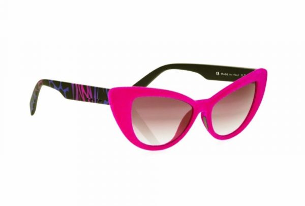 Бархатные очки кошачий глаз Italia Independent 0906V 018 ZEB Fuxia - изображение 3