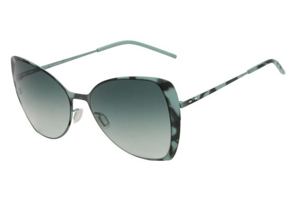 Ультратонкие очки бабочка Italia Independent 0204 038 Havana Aqua Green - изображение 3
