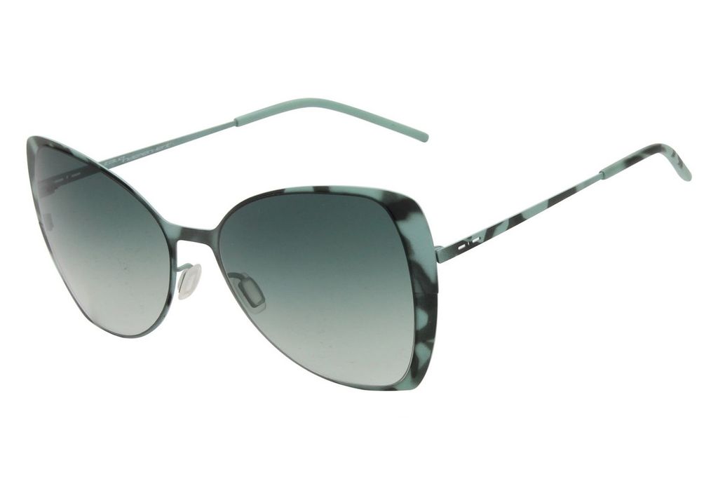 Ультратонкие очки бабочка Italia Independent 0204 038 Havana Aqua Green