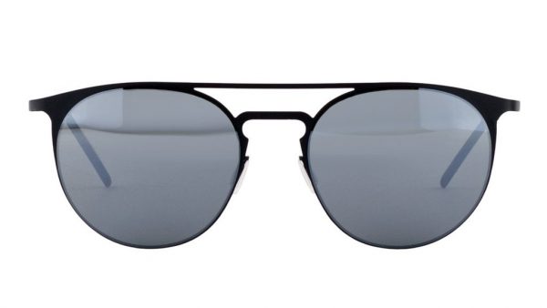 Ультратонкие круглые очки с двойным мостом Italia Independent 0206 009 Black - изображение 1
