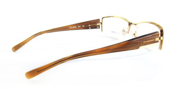 Модная полуободковая оправа для очков Ana Hickmann AH 1053 N 04A Gold/Brown - изображение 4