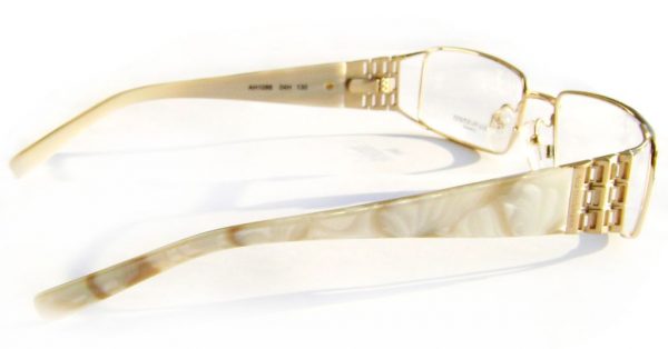 Модная прямоугольная оправа для очков Ana Hickmann AH1086 04H Gold с кристаллами Swarovski - изображение 3