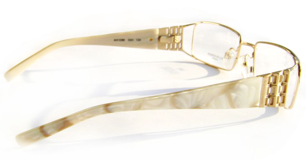 Модная прямоугольная оправа для очков Ana Hickmann AH1086 04H Gold с кристаллами Swarovski