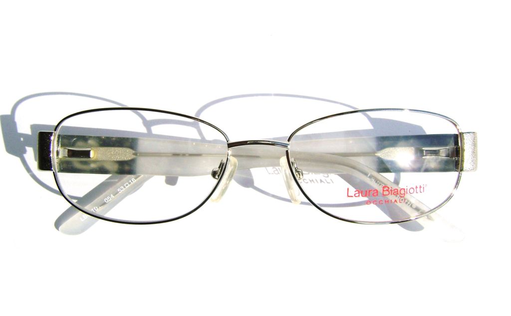 Модные овальные очки Laura Biagiotti LB 81101 054 Silver с кристаллами Swarovski