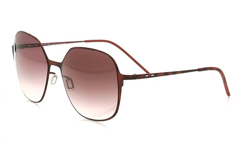 Ультратонкие крупные квадратные очки Italia Independent 0202 092 Brown havana