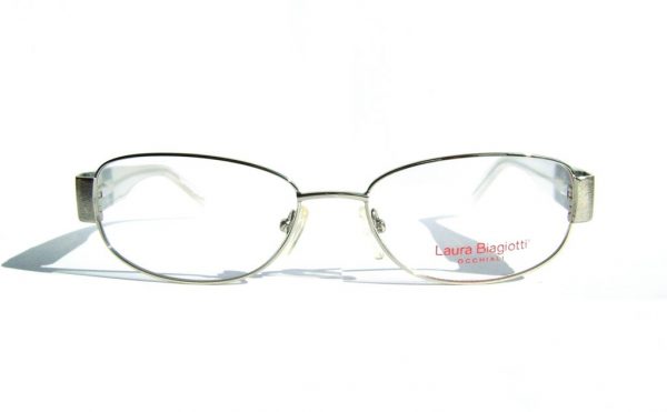Модные овальные очки Laura Biagiotti LB 81101 054 Silver с кристаллами Swarovski - изображение 2