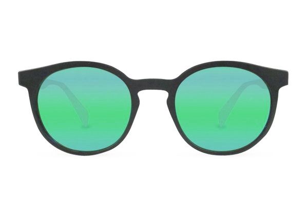 Круглые очки из прорезиненного металла Italia Independent 0023 Thermic 033 Green Хамелеон