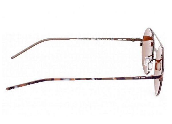 Ультратонкие круглые очки с двойным мостом Italia Independent 0207 093 Brown havana - изображение 3