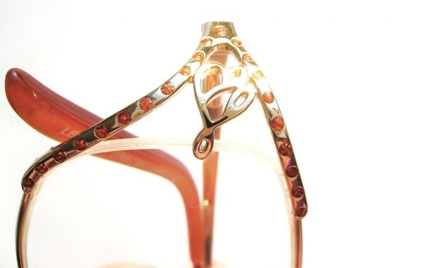 Модные очки Laura Biagiotti LB 81062 003 Gold с кристаллами Swarovski - изображение 7