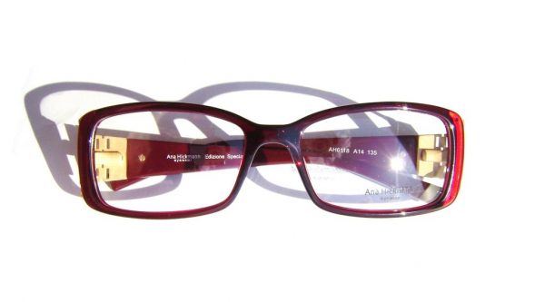 Модная оправа для очков Ana Hickmann AH6118 A14 красная с кристаллами Swarovski - изображение 5