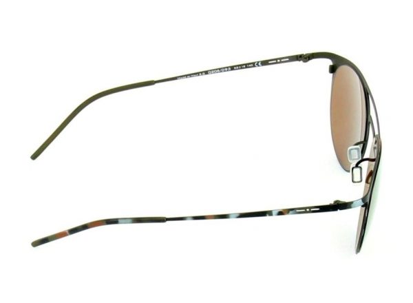 Ультратонкие круглые очки с двойным мостом Italia Independent 0206 093 Brown camouflage - изображение 5
