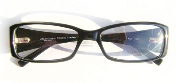 Модная оправа для очков Ana Hickmann AH6072N A01 чёрная с кристаллами Swarovski - изображение 5