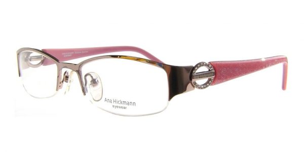 Модная оправа для очков Ana Hickmann AH1099 05B Pink Gold с кристаллами Swarovski - изображение 1