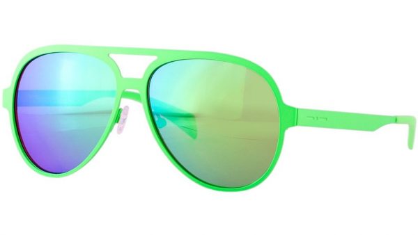 Крупные очки авиатор из прорезиненного металла Italia Independent 0021 033 Green led - изображение 2