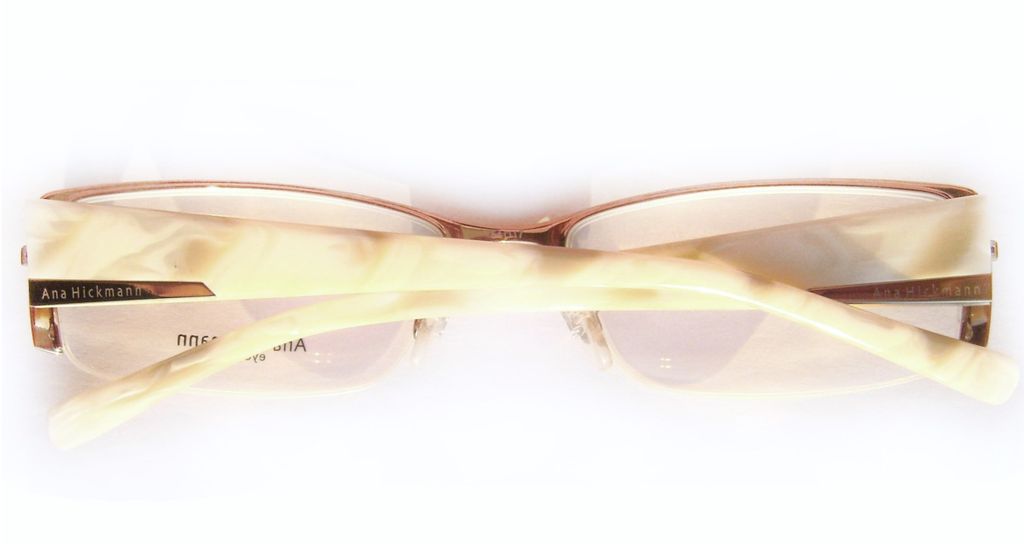 Модная полуободковая оправа для очков Ana Hickmann AH 1053 N 08C Gold/Marble