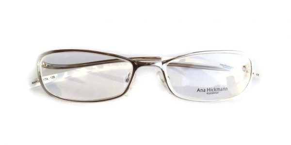 Элегантная оправа для очков Ana Hickmann AH1069 17A Silver/White - изображение 4