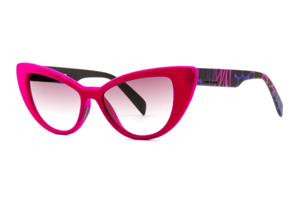 Бархатные очки кошачий глаз Italia Independent 0906V 018 ZEB Fuxia