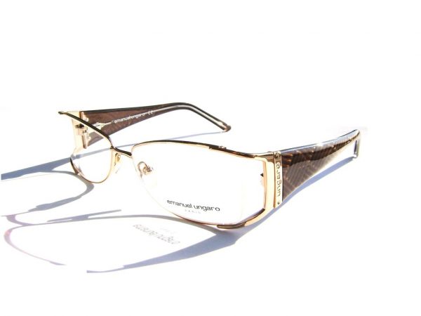 Модные очки Emanuel Ungaro EU 70301 003 Gold с кристаллами Swarovski - изображение 1
