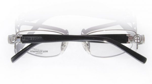 Классическая прямоугольная оправа для очков Ana Hickmann AH1090 13A Silver/Black - изображение 5
