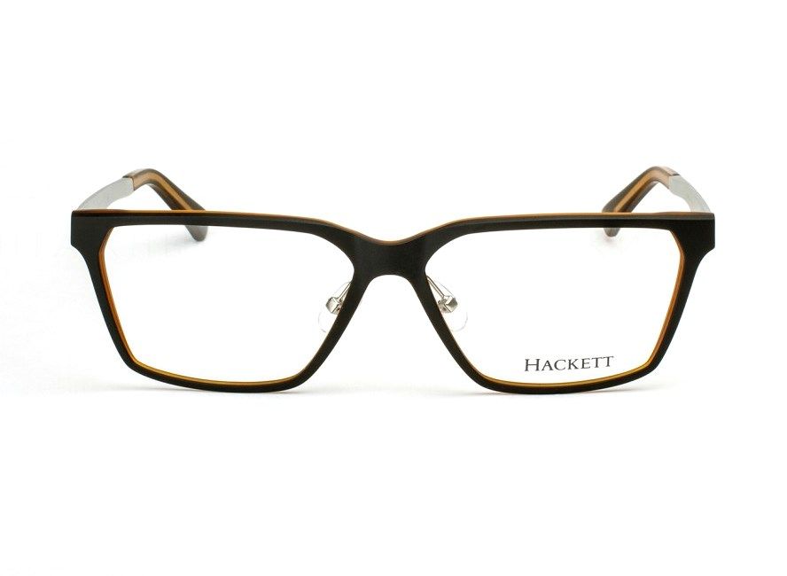 Модные крупные очки Hackett London HEK 1156 077 Black/Brown/Silver