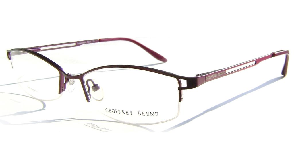 Модные полуободковые очки Geoffrey Beene Impeccable Plum