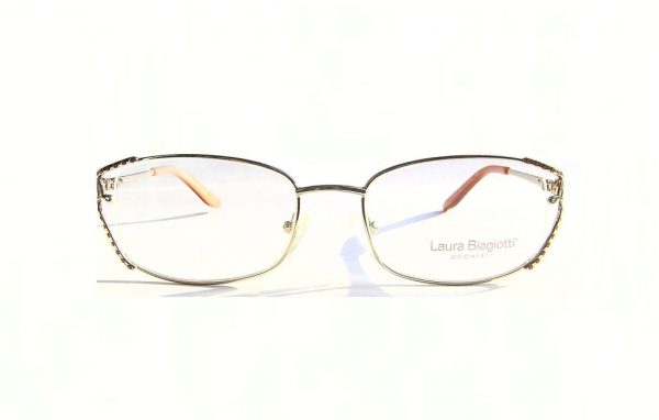 Модные очки Laura Biagiotti LB 81062 003 Gold с кристаллами Swarovski - изображение 2