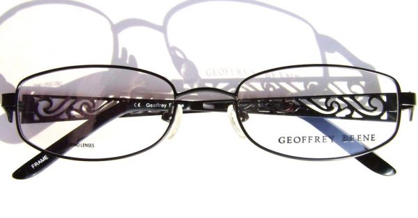 Модные классические овальные очки Geoffrey Beene Antiquity Black - изображение 5