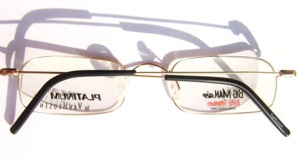 Квадратные титановые очки Van Heusen Platinum VH P2001 Gold - изображение 6