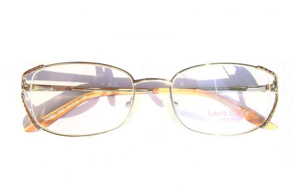 Модные очки Laura Biagiotti LB 81062 003 Gold с кристаллами Swarovski - изображение 5