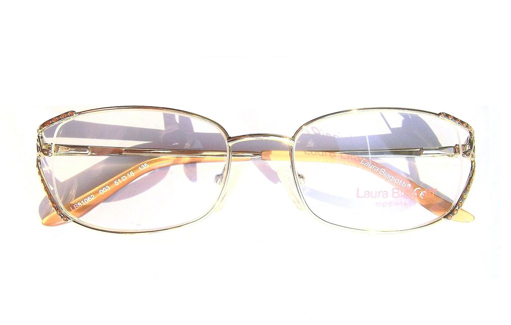 Модные очки Laura Biagiotti LB 81062 003 Gold с кристаллами Swarovski