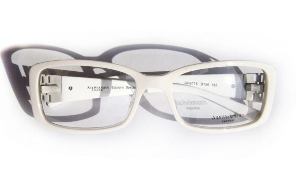 Модная оправа для очков Ana Hickmann AH6118 B156 белая с кристаллами Swarovski - изображение 5