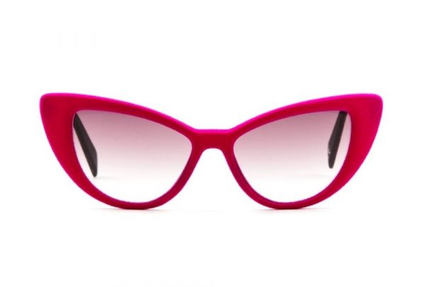 Бархатные очки кошачий глаз Italia Independent 0906V 018 ZEB Fuxia - изображение 1