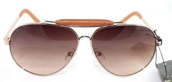 Очки авиатор Ted Baker Haile 1253 499 Gold Brown Natural Leather - изображение 6