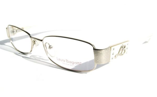 Модные овальные очки Laura Biagiotti LB 81102 003 Gilver с кристаллами Swarovski - изображение 1