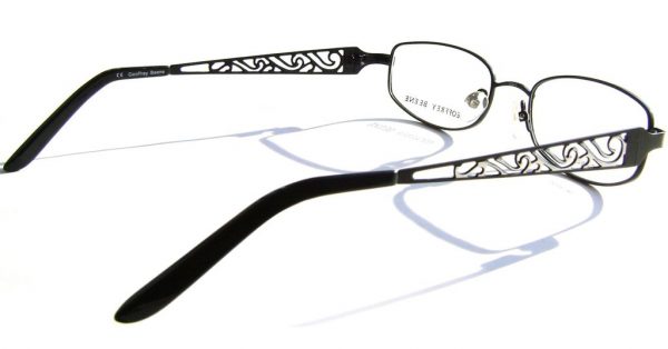 Модные классические овальные очки Geoffrey Beene Antiquity Black - изображение 4
