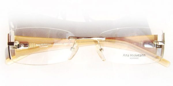 Безободковые очки-невидимки Ana Hickmann AH1093 04H Gold - изображение 5