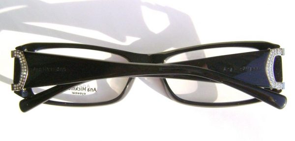 Модная оправа для очков Ana Hickmann AH6089 A01 чёрная с кристаллами Swarovski - изображение 6