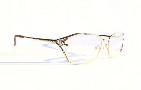 Модные очки Laura Biagiotti LB 81062 003 Gold с кристаллами Swarovski - изображение 3