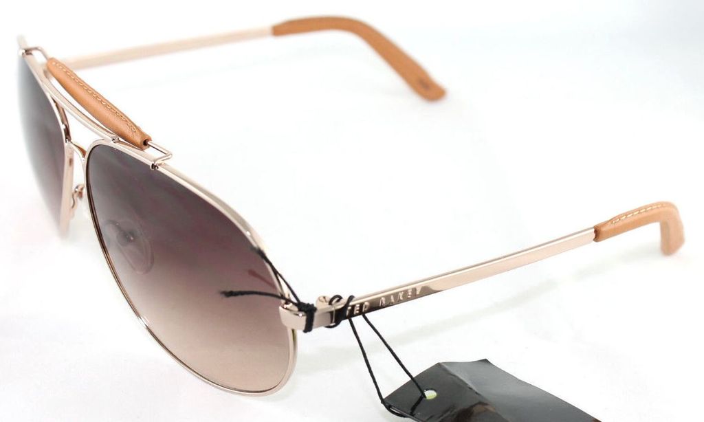Очки авиатор Ted Baker Haile 1253 499 Gold Brown Natural Leather