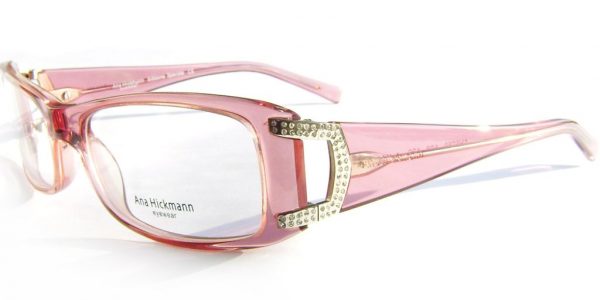 Модная оправа для очков Ana Hickmann AH6089 A08 розовая с кристаллами Swarovski - изображение 1